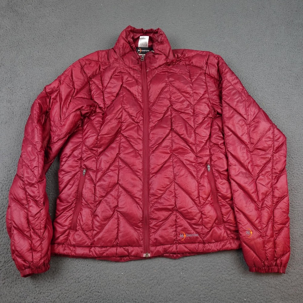 Moonstone Jacket Womens Large Red Quilted Insulated Puffer Full Zip Outdoor